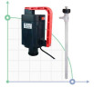 TR PP elektrische Fasspumpe mit Hastelloy-Welle 1200 mm