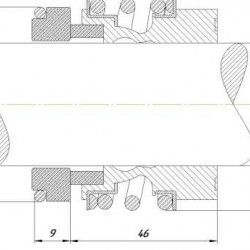 Gleitringdichtung R-MG13 40, SiC/SiC, Viton, 304, G6