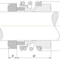 Gleitringdichtung R-MG13 42, SiC/SiC, Viton, 304, G6