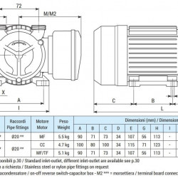 Flüssigkeitsringpumpe für Sirupe LIVERANI EPH NEOS 3/4 + BY-PASS, 29 l/min, MF/L 0,22 kW, 2800 U/min, 220B, AISI 316, Seal Widia-SiC-Viton