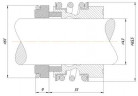 Gleitringdichtung R-MG13 43, SiC/SiC, EPDM, 304, Typ G60 ROTEN L3N, STERLING SMG13, LIDERING LRB17NU