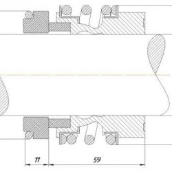 Gleitringdichtung R-MG13 53, SIC/SIC, EPDM, 304, G60