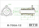Gleitringdichtung für Grundfos-Pumpenwelle, Patronentyp R-706A 12, SIC/SIC, EPDM, 304