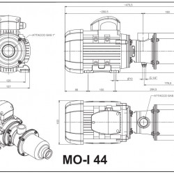 Edelstahl-Schraubenpumpe für Olivenöl LIVERANI MO-I 44 MF 0,55 kW, 1400 U/min, 220 V