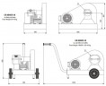 Impellerpumpe für Glukose LIVERANI GR MINOR 40 +BY-PASS NR TF 2,2–1,5kW, 700–350U/min, 380V riemengetrieben, auf einem Wagen mit Bedienfeld CE