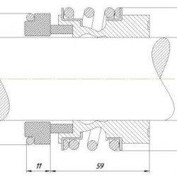 Gleitringdichtung R-MG13 60, SIC/SIC, EPDM, 304, G60