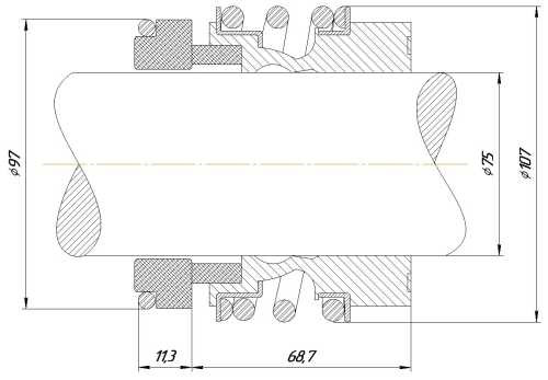Gleitringdichtung R-MG13 75, SiC/SiC, Viton, 304, G6