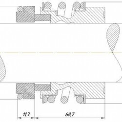 Gleitringdichtung R-MG13 75, SiC/SiC, Viton, 304, G6
