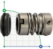Gleitringdichtung R-706E 12, SIC/SIC, VITON, 304