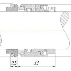 Gleitringdichtung für Pumpe KSB R-HJ92N 28, CAR/SIC, VITON, 304, G16