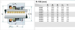 Pumpendichtungen R-156 16, CAR/CER, EPDM, 304