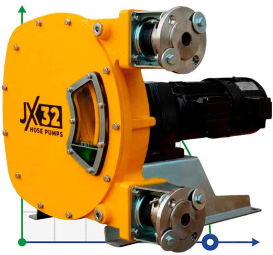 Industrielle Schlauchpumpe JXHIN-32-CI+SS-CSM-P, 1.65 m3/h, 1,5 kW, 16 bar, 380V
