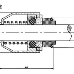 Gleitringdichtung für Grundfos R-706F 16, TC/TC, VITON, 316