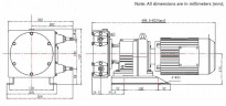 Industrielle Schlauchpumpe JXHIN-10-SS-F-NBR-P, 57 l/h, 0,37 kW, 10 bar, 380V