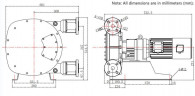 Industrielle Schlauchpumpe JXHIN-32-CI+Titanium-EPDM-P, 1.65 m3/h, 1,5 kW, 16 bar, 380V