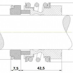 Gleitringdichtung R-MG13 28, SIC/SIC, NBR, 304, G6