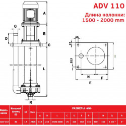 ADV 110/PP/1500/1.5HP/2800/BSP vertikale Zentrifugalpumpe