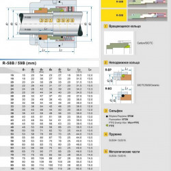 Gleitringdichtung R-59B 20, CAR/SIC, PTFE, 304, BP