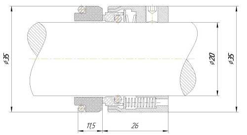 Gleitringdichtung R-M7N 20, SiC/SiC, Viton, 304, G9