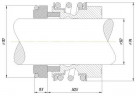 Gleitringdichtung R-MG13 50, SiC/SiC, NBR, 304, G6