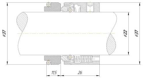 Gleitringdichtung R-M7N 22, SiC/SiC, Viton, 304, Typ G9, Burgmann M7N, Lidering LWS10, Aesseal W07DMU