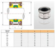 Gleitringdichtung EMU R-TSWE 30, SIC/SIC/SIC/SIC, VITON, 304