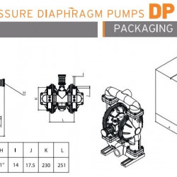 DP 200 AL/SN - Hochdruck-Pneumatik-Membranpumpe DiaPump