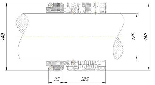 Gleitringdichtung R-M7N 25, SiC/SiC, Viton, 304, Typ G9 LATTY U68, VULCAN 1677, FLOWSERVE Europac 600, STERLING 270, ANGA V