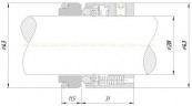 Gleitringdichtung R-M7N 28, SiC/SiC, Viton, 304, G9