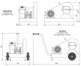 LIVERANI GR MAJOR 60 +BY-PASS NR TF Impellerpumpe 1,5kW, 300U/min, 380V riemengetrieben auf einem Fahrgestell mit Bedienfeld CE, Trockenlaufschutz