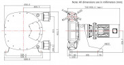 Industrielle Schlauchpumpe JXHIN-40-CI+SS-EPDM-P, 3.28 m3/h, 2,2 kW, 16 bar, 380V