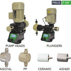 Multifunktionale Kolbenmotor-Dosierpumpe EMEC Serie PRIUS P MF 5-320 l/h, 10 bar