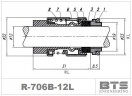Grundfos Pumpendichtung R-706B 12, L, SiC/SiC, Viton, 304