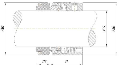 Gleitringdichtung R-M7N 35, SiC/SiC, Viton, 304, G9