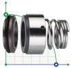 Gleitringdichtung R-BT-RN3.NU 90, SIC/SIC, NBR, 304