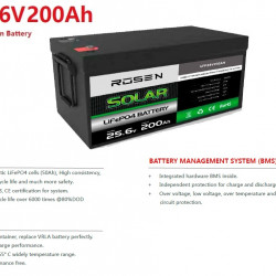 Lithium-Eisen-Phosphat (Lithium-Ferrum) Batterie 25,6V 200Ah LiFePO4, LFP Standgerät mit EVE 3,2V 100Ah LiFePO4 Grad A Zellen
