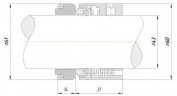 Gleitringdichtung R-M7N 43, SIC/SIC, EPDM, 304, G9 für die Lowara Xylem LSB 772240351, 772240352, ALLWEILER CNH-Pumpe