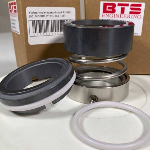 Gleitringdichtung für Pumpenwelle R-108U 50, SiC/SiC, PTFE, 304, T5F