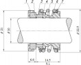 Gleitringdichtung für Pumpenwelle R-MG1 10, CAR/SIC, VITON, 304, G60