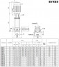 Mehrstufige Pumpe EVXE 5/25, 5,5 kW, 7,8 m3/h, 237 m, 380 V/T, AISI 304 (EBARA EVM)