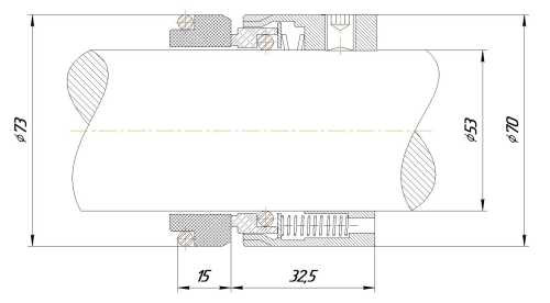 Gleitringdichtung R-M7N 53, SiC/SiC, Viton, 304, G9