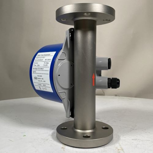 DN25 Durchflussmesser Rotameter Edelstahl KLZZ-DN25/PN16 (liquid alcohol mixture C2H5OH 96%), 250..2500 l/h, 4-20mA, Ex