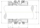 Gleitringdichtung für Pumpenwelle Nocchi, Dreno, IMP Pumps, Johnson Pumpe R-MG12 20, CAR/CER, EPDM, 304, G60