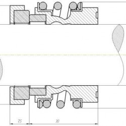 Gleitringdichtung für Pumpenwelle Nocchi, Dreno, IMP Pumps, Johnson Pumpe R-MG12 20, CAR/CER, EPDM, 304, G60