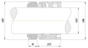 Gleitringdichtung R-M7N 63, SiC/SiC, Viton, 304, G9