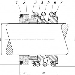 Gleitringdichtung für Pumpenwelle R-MG1 22, CAR/CER, EPDM, 304, G4