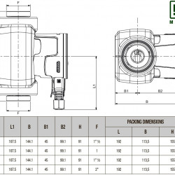 DAB EVOSTA3 60/180 (1") M Umwälzpumpe mit elektronischer Steuerung, 60185506