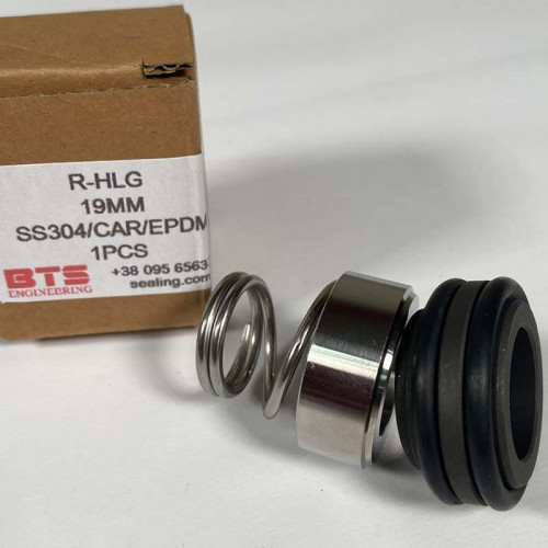 Gleitringdichtung für Pumpenwelle Hilge R-HLG 19, L, SS/CAR, EPDM, 304, 2H