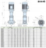 Mehrstufige Pumpe EVX 45/11, 45 kW, 65 m3/h, 271m, 380V/T, AISI 304 (EBARA EVM)