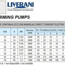 Vortexpumpe für Ölförderung LIVERANI EP JUNIOR 1 1/4 + BY-PASS, 58 l/min, CC/12 V, 0,45 kW, 2800 U/min, AISI 316, Seal Cer.-Grafit-NBR